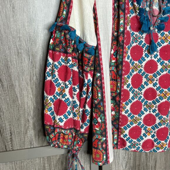 D'Ascoli Top Cotton Bohemian Peasant Size S - Picture 5 of 7